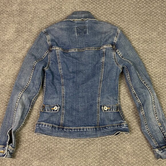 Vintage Levi's Jean Jacket Women's Small Blue Cotton Made in USA Denim Trucker - Picture 4 of 16